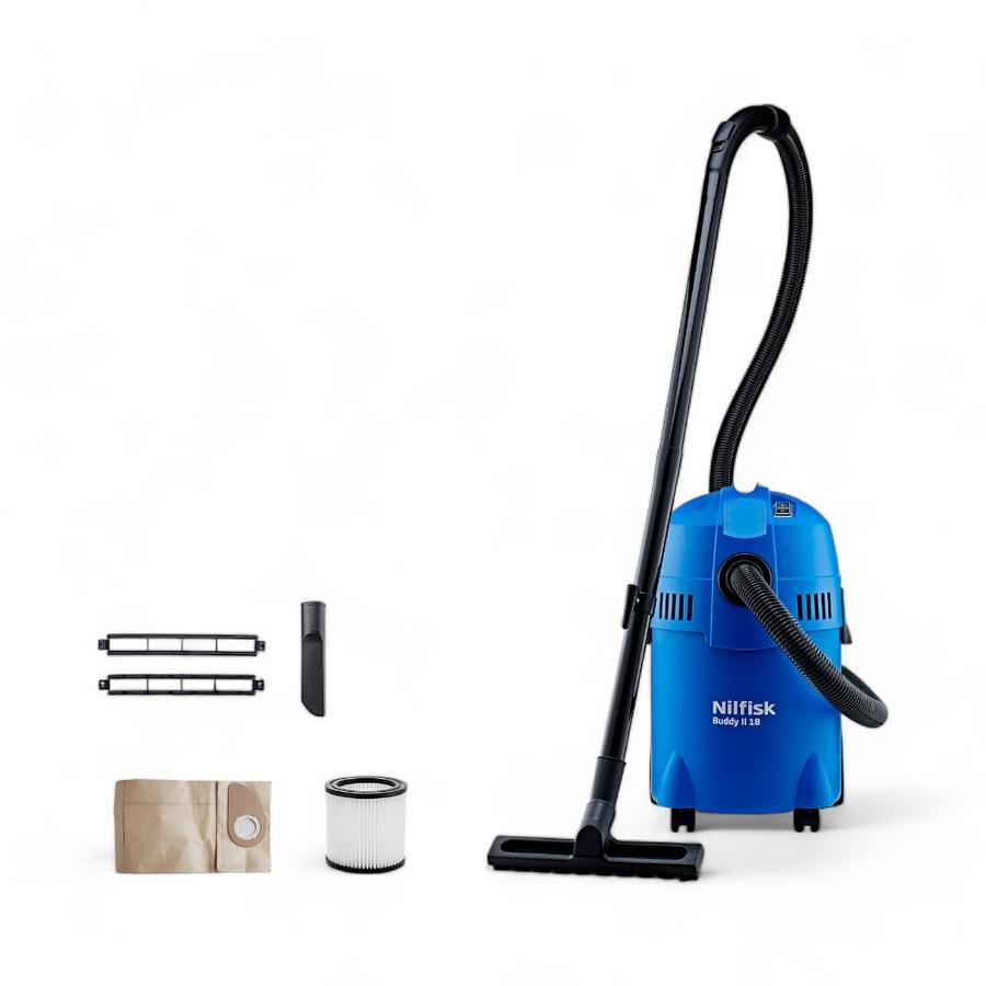 Aspiradora De Polvo Y Agua Nilfisk Buddy II 18 Litros Azul
