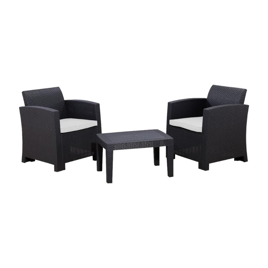 Juego Living De Terraza Mallorca Northwest 3 Piezas Negro