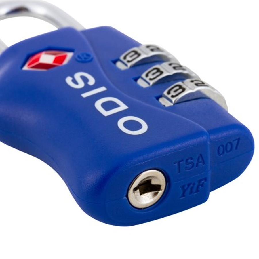 Candado Profesional ODIS 33mm Azul Viajes TSA