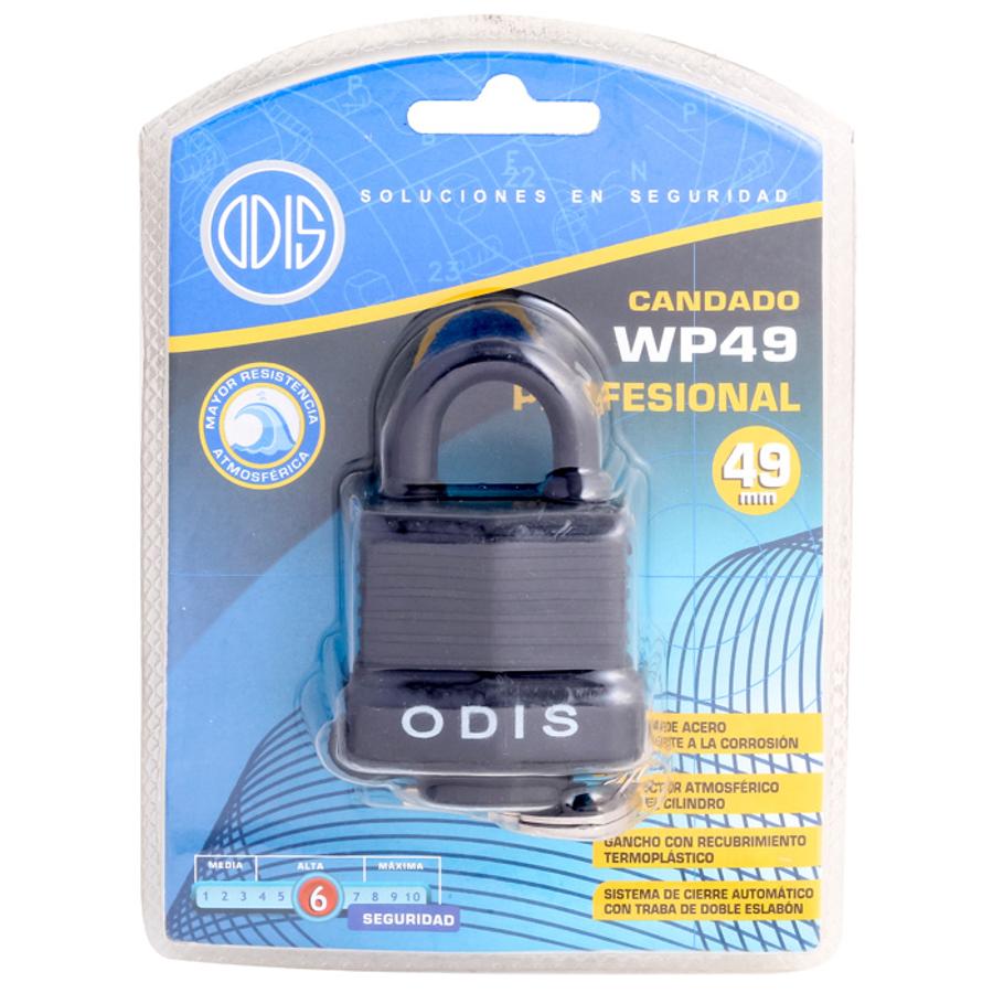 Candado Profesional ODIS 49mm Waterproof Llave bt