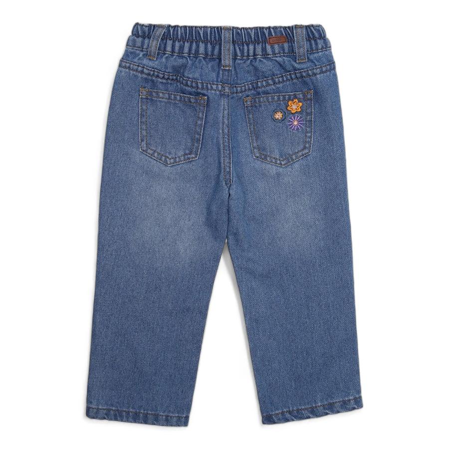 Jeans Niña Osito Bordado Azul