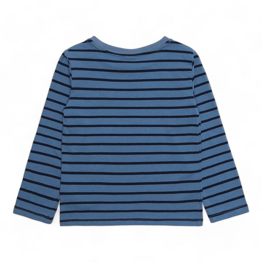 Polera Niño Osito Listada Azul