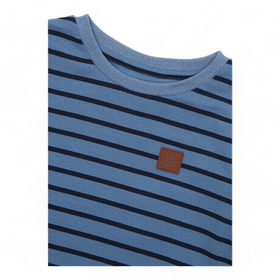 Polera Niño Osito Listada Azul