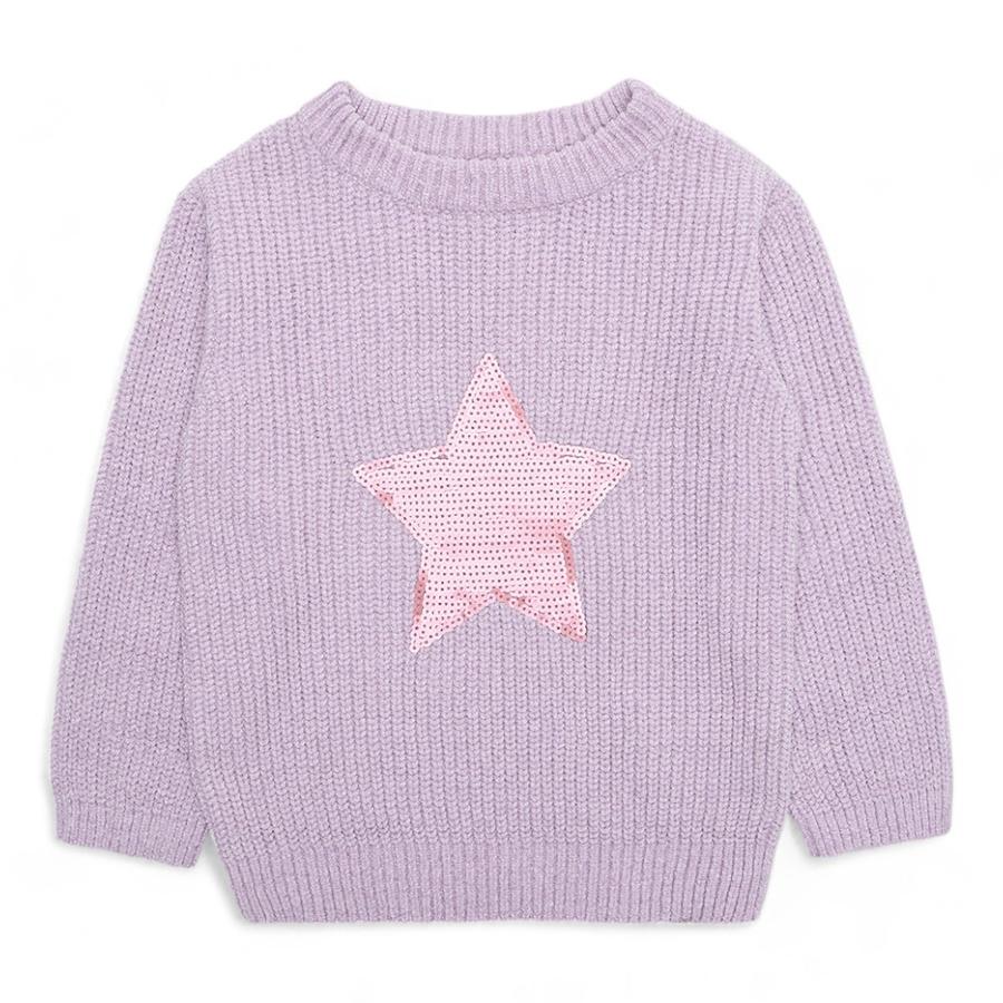 Sweater Niña Osito Lila