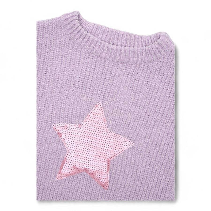 Sweater Niña Osito Lila