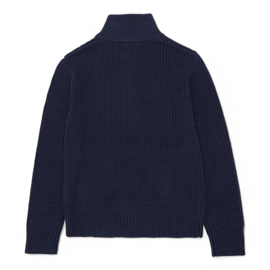 Sweater Niño Osito Medio Cierre Azul