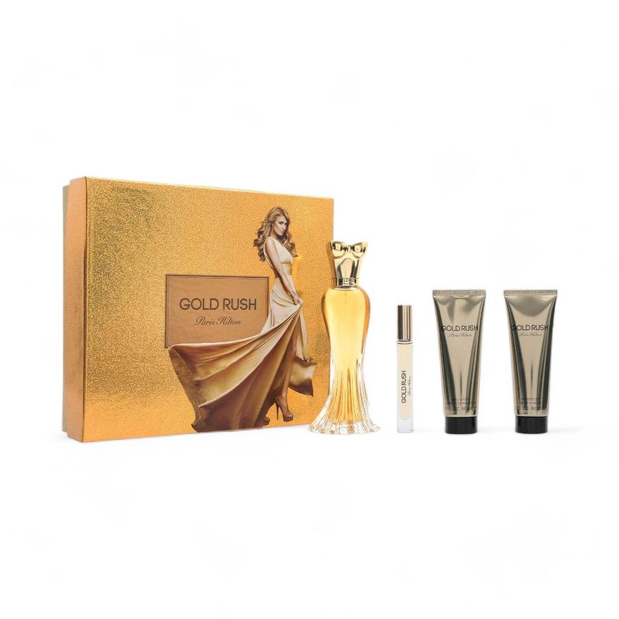 Set Perfume Paris Hilton Gold Rush 100 Ml+ Regalos
