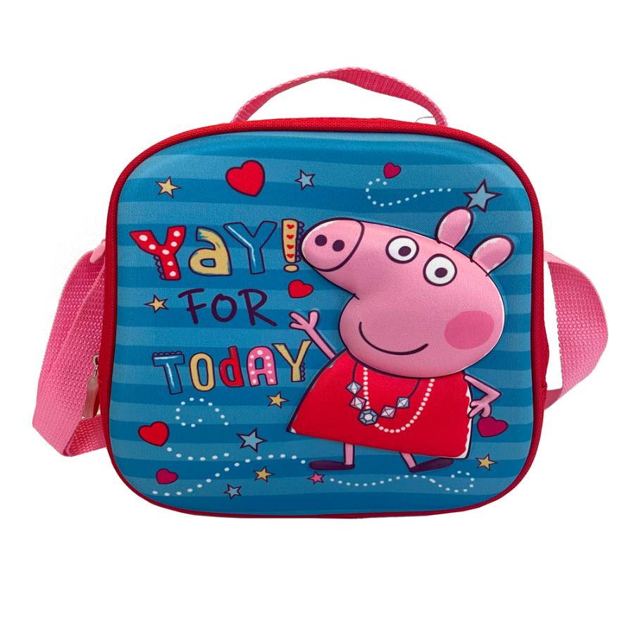 Lonchera Intek Cuadrada Peppa Pig 3D