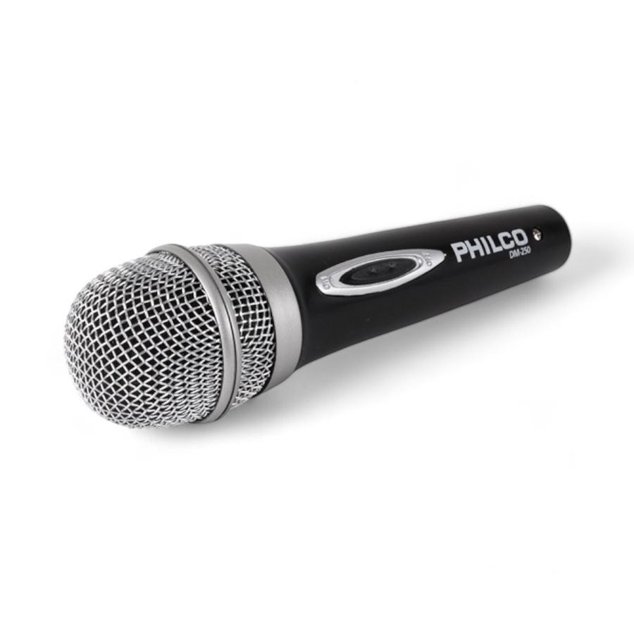 Micrófono Alámbrico Philco DM250 Unidireccional Metalizado