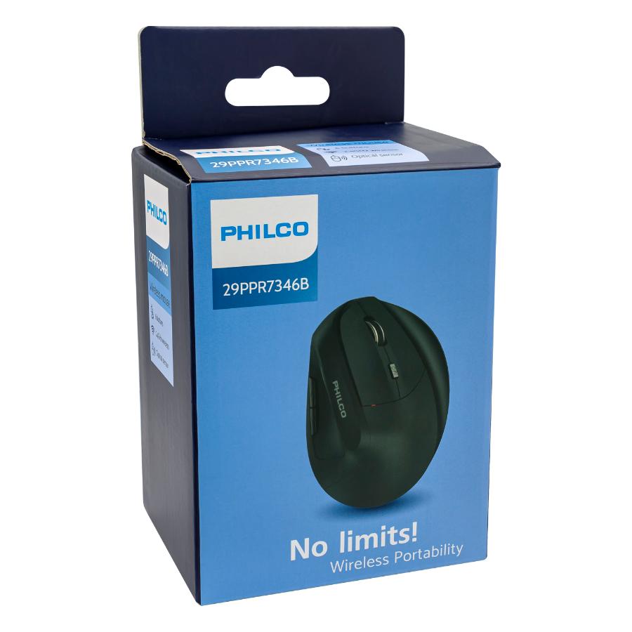 Mouse Inalámbrico Philco Vertical Spk7346 Negro