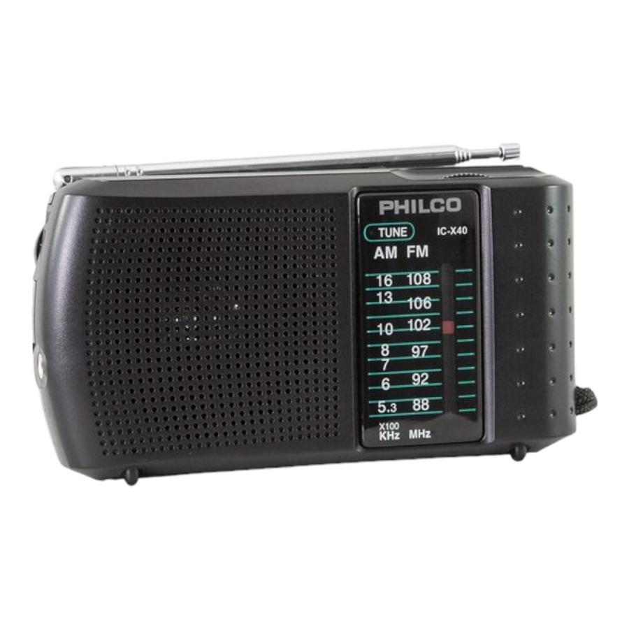 Radio Portatil Philco Icx-40 Con Audifonos Negro