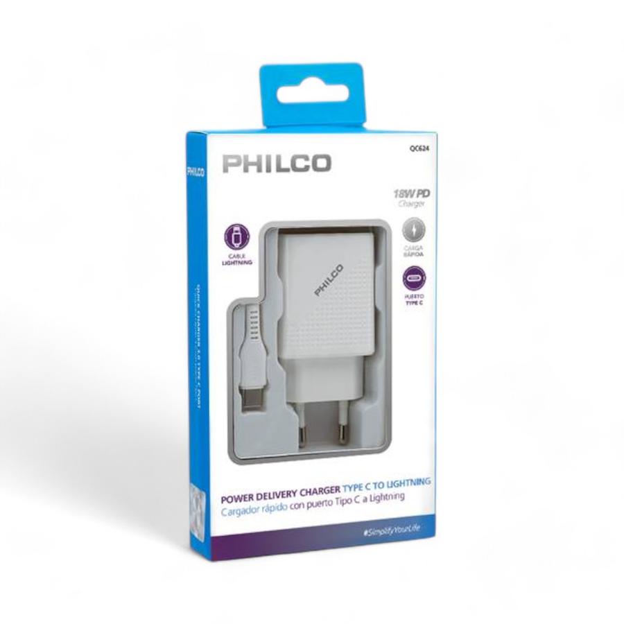Cargador Rápido Philco Lightning A USB-C 10W 1.2 Metros