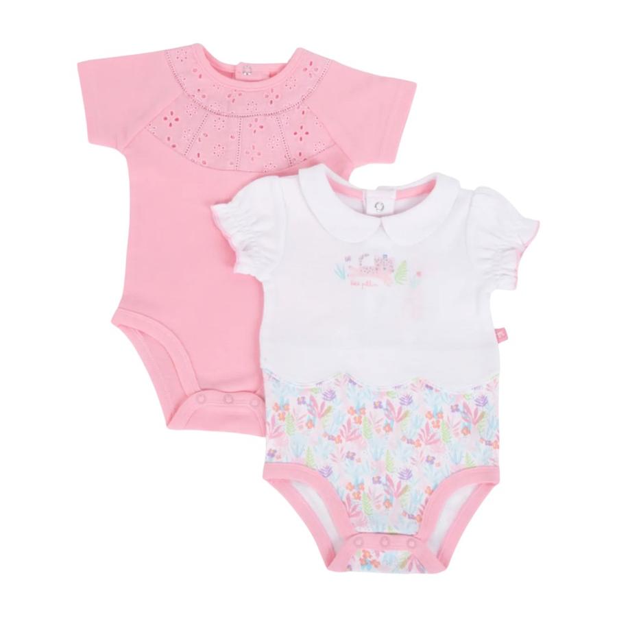 Set 2 Piluchos Body Manga Corta Bebé Niña Pillin Multicolor
