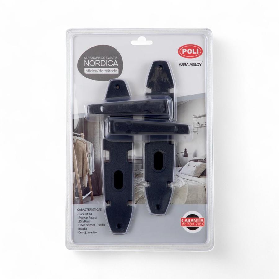 Cerradura Embutida Interior Poli B40 Nordica Negro