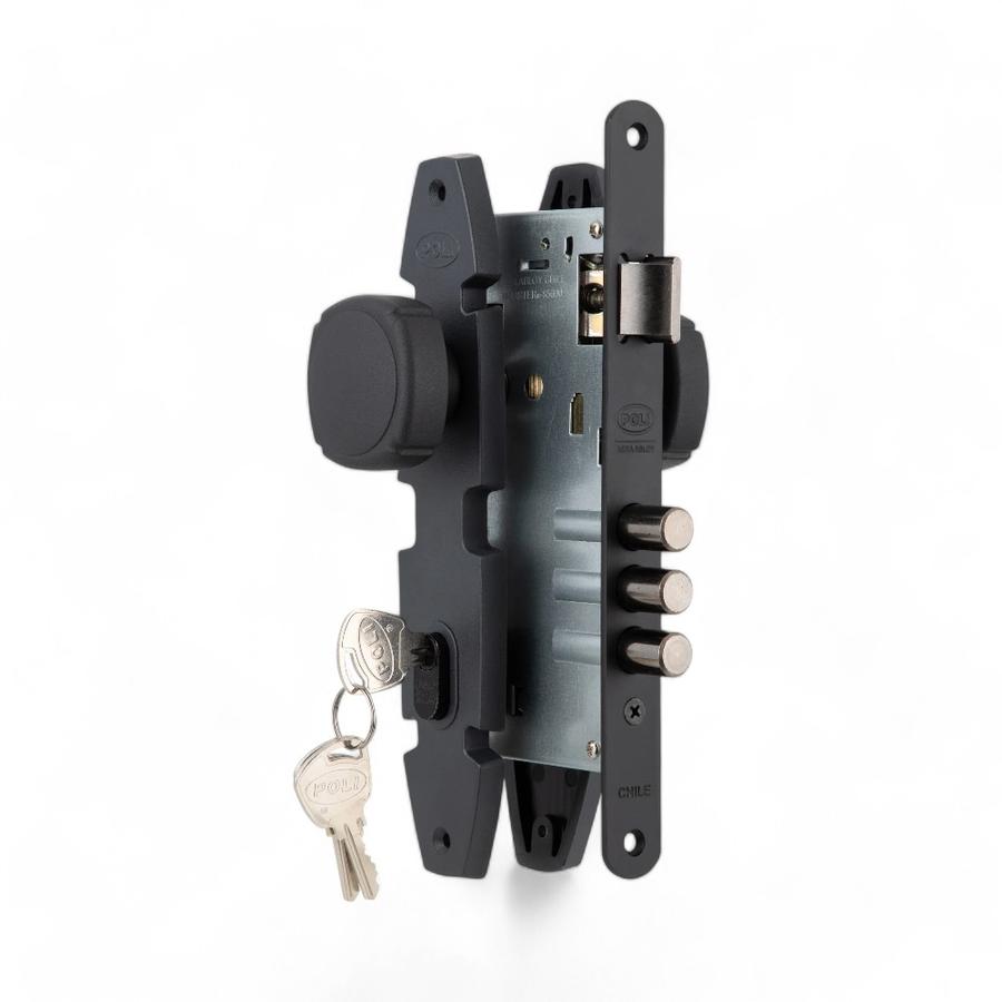 Cerradura Embutida Interior Poli B60 Nordica Negro