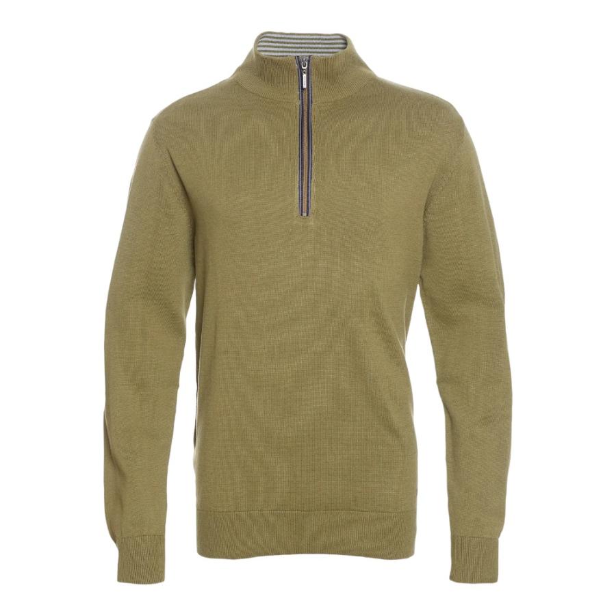 Sweater Hombre Potros Half Zipper Verde