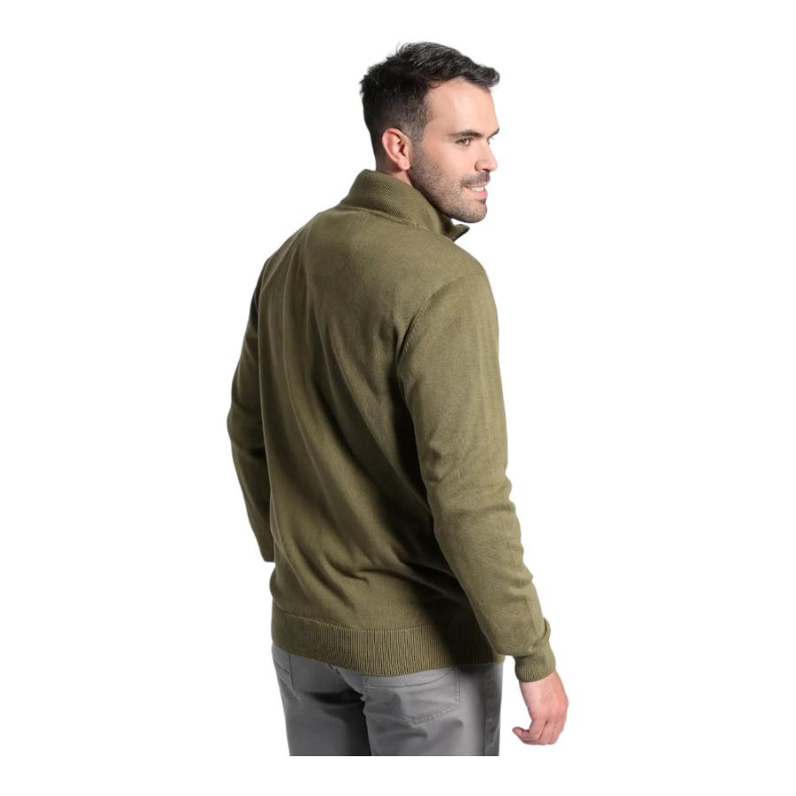 Sweater Hombre Potros Half Zipper Verde