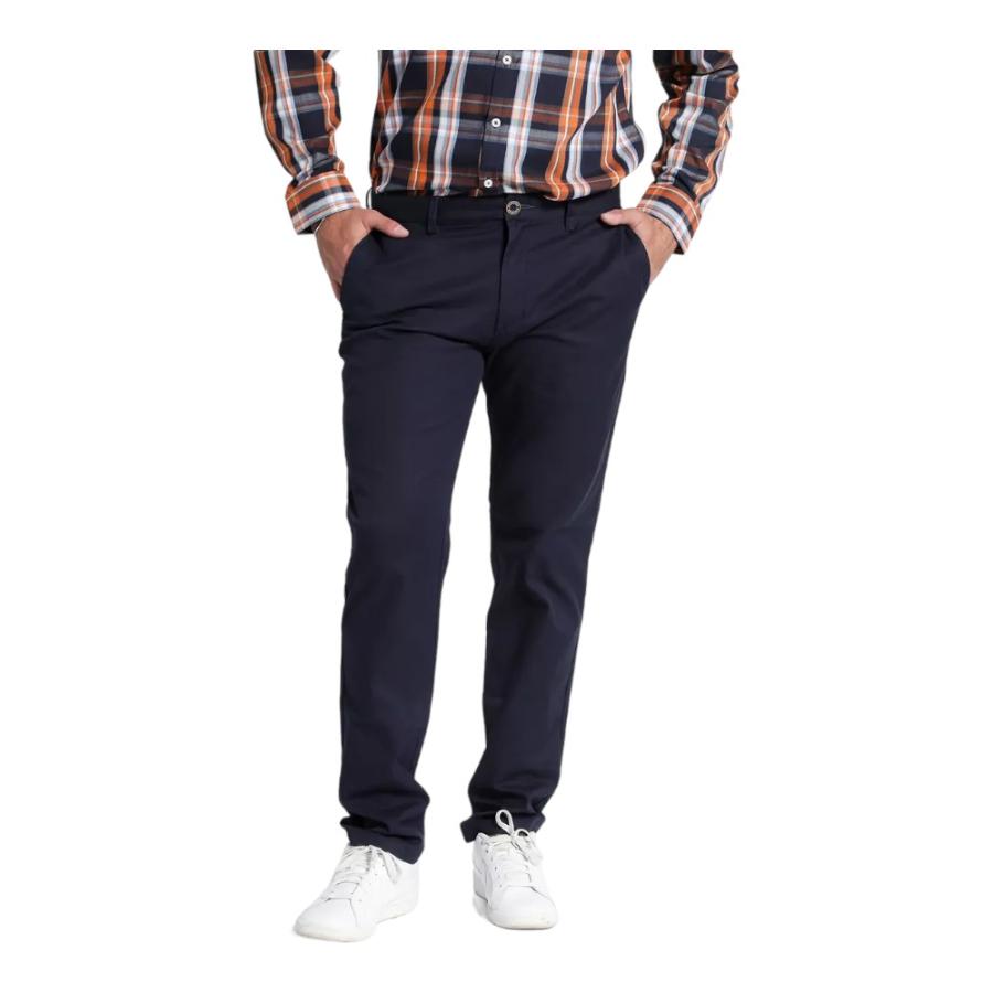 Pantalón Hombre Potros Frente Plano Spandex Azul