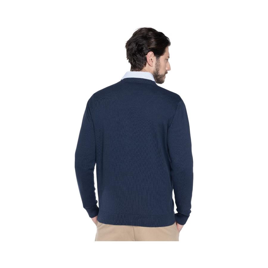 Sweater Hombre Potros Venecia Cuello V Azul Marino