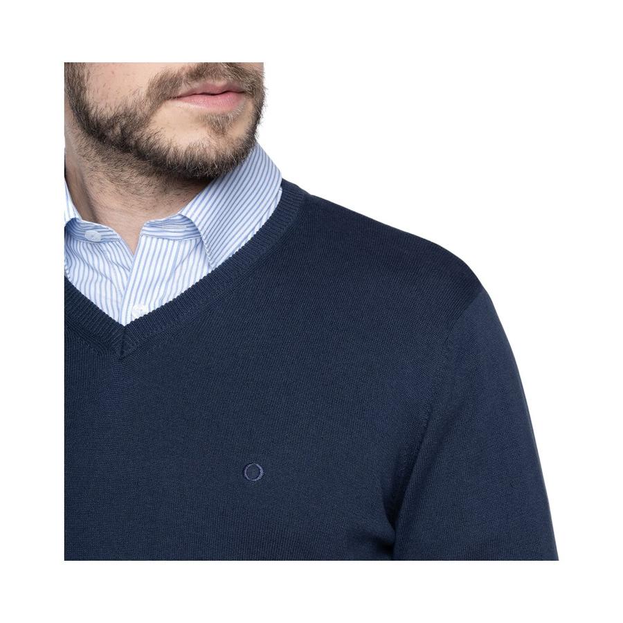 Sweater Hombre Potros Venecia Cuello V Azul Marino