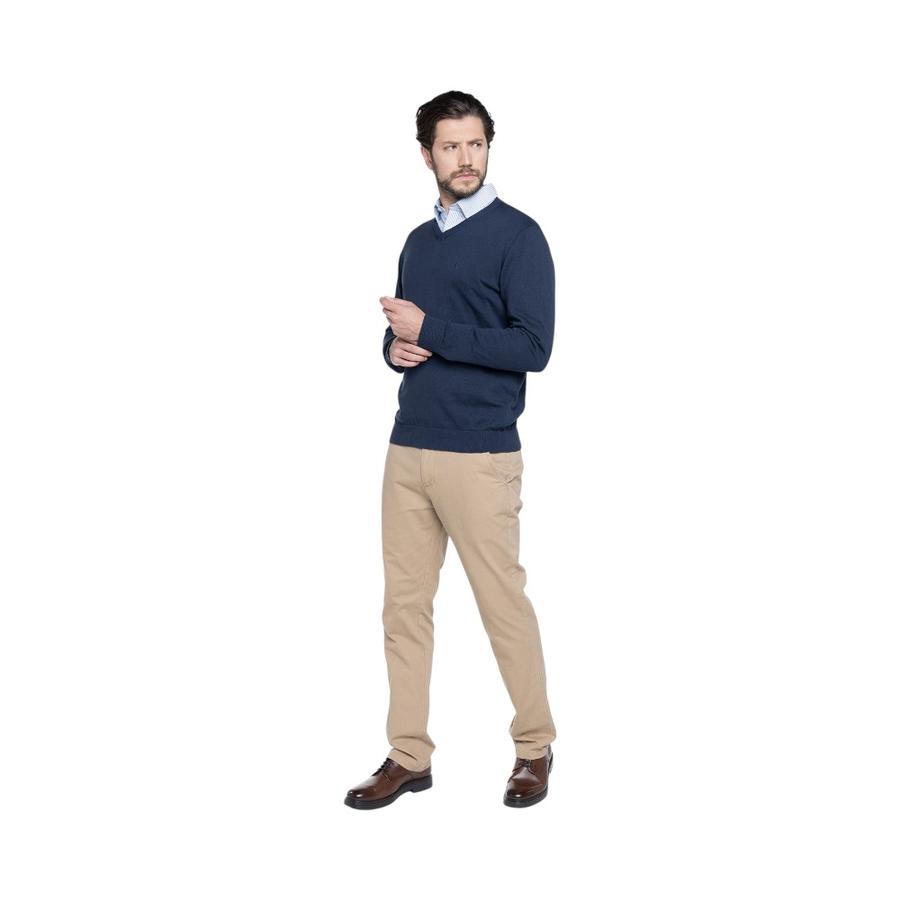 Sweater Hombre Potros Venecia Cuello V Azul Marino