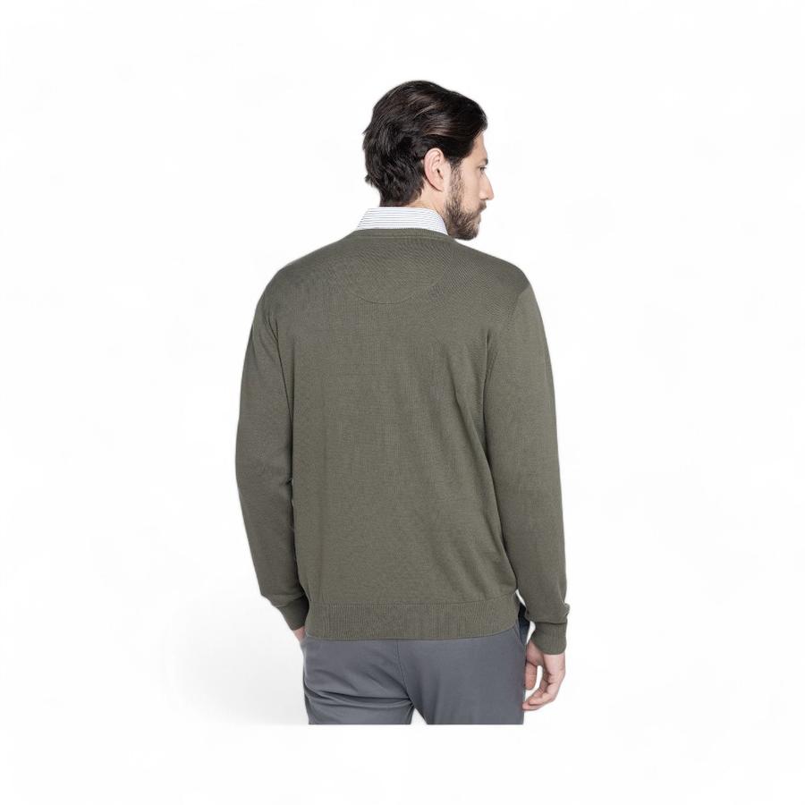 Sweater Hombre Potros Venecia Cuello V Olivo