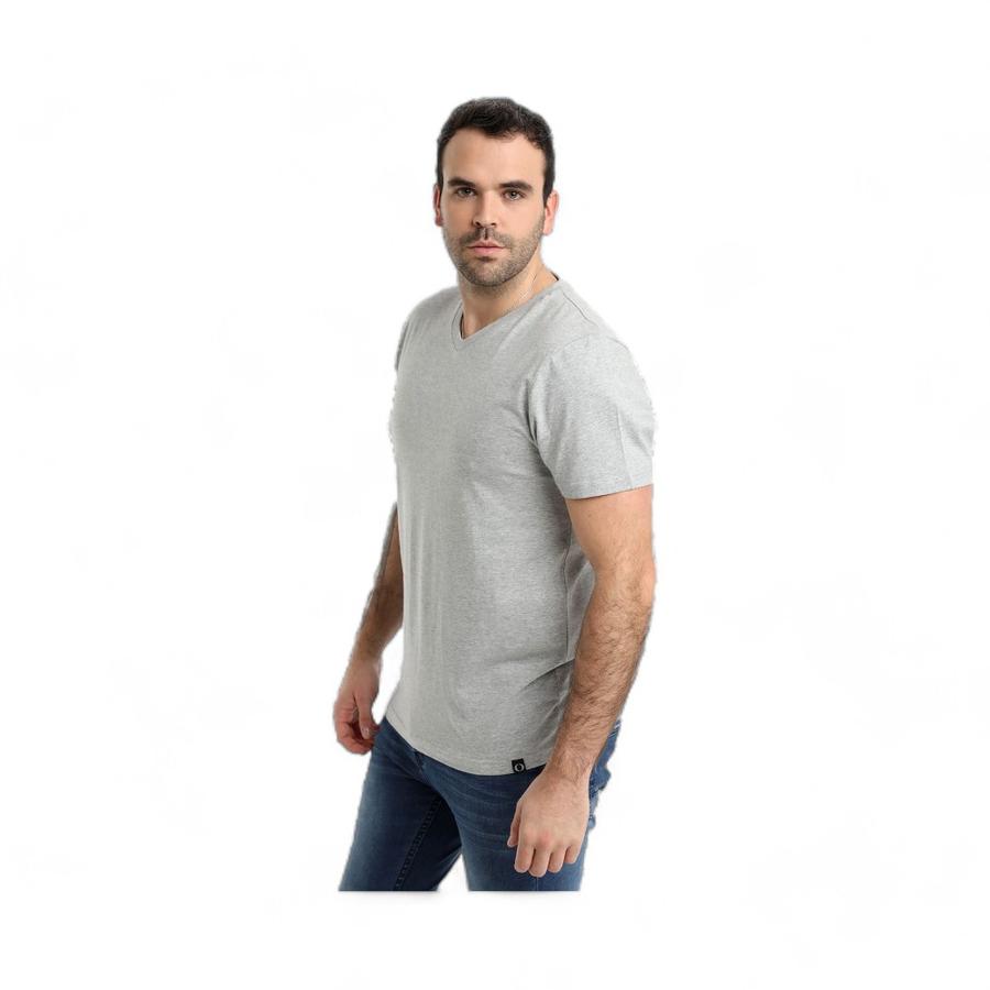Polera Hombre Potros Roma Manga Corta Gris Claro