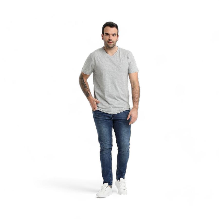 Polera Hombre Potros Roma Manga Corta Gris Claro