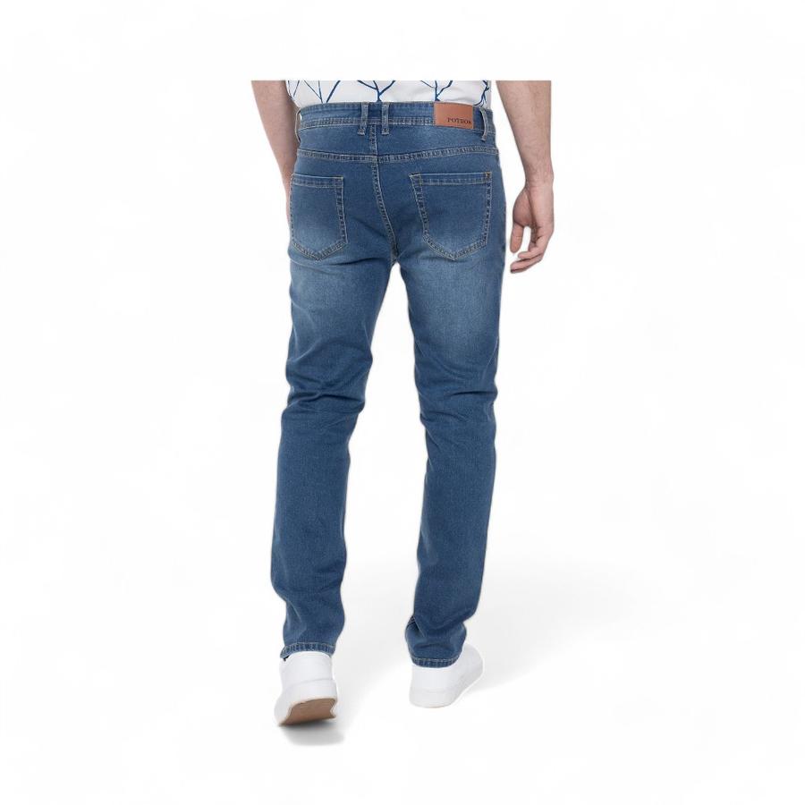 Jeans Hombre Potros Berlín Slim Fit Azul Denim
