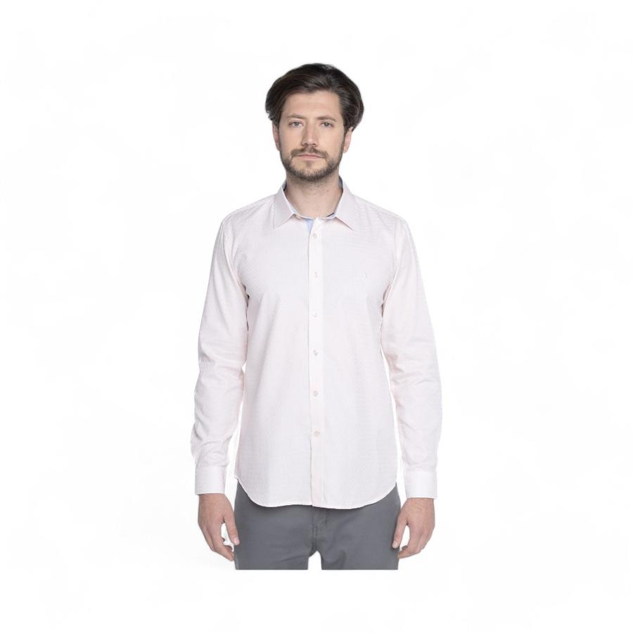 Camisa Hombre Potros Granada Manga Larga Palo Rosa