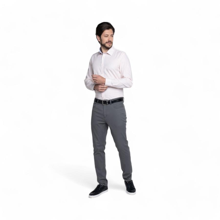 Camisa Hombre Potros Granada Manga Larga Palo Rosa