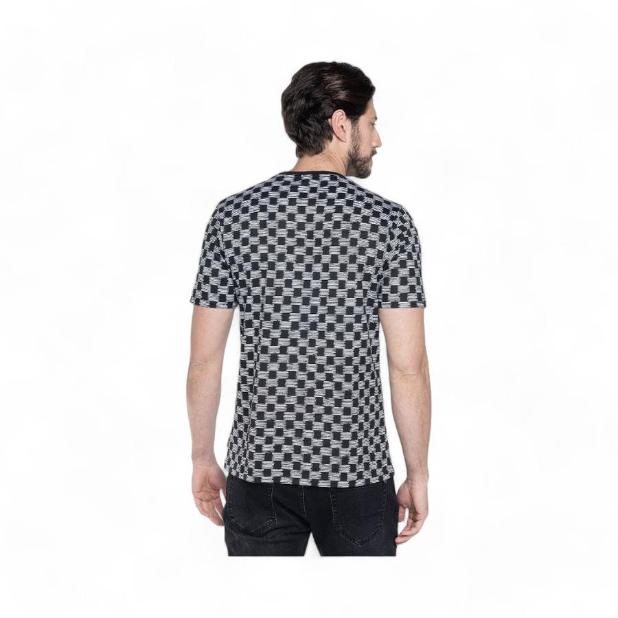 Polera Casual Hombre Potros Terre Manga Corta Negro/Blanco