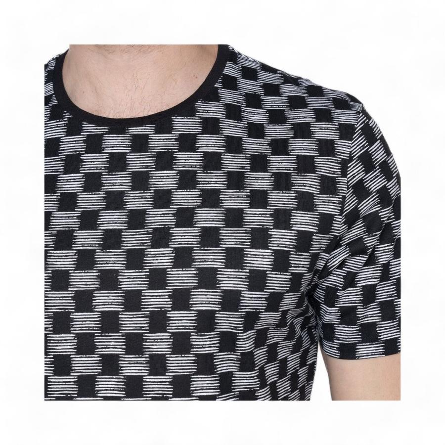Polera Casual Hombre Potros Terre Manga Corta Negro/Blanco