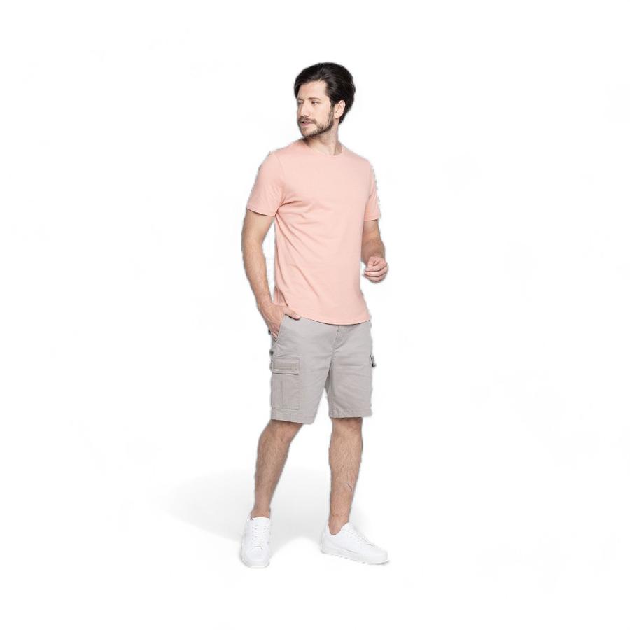 Polera Hombre Potros Verona Manga Corta Palo Rosa