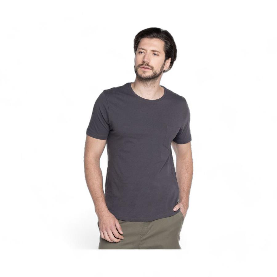 Polera Hombre Potros Lorenzo Manga Corta Gris