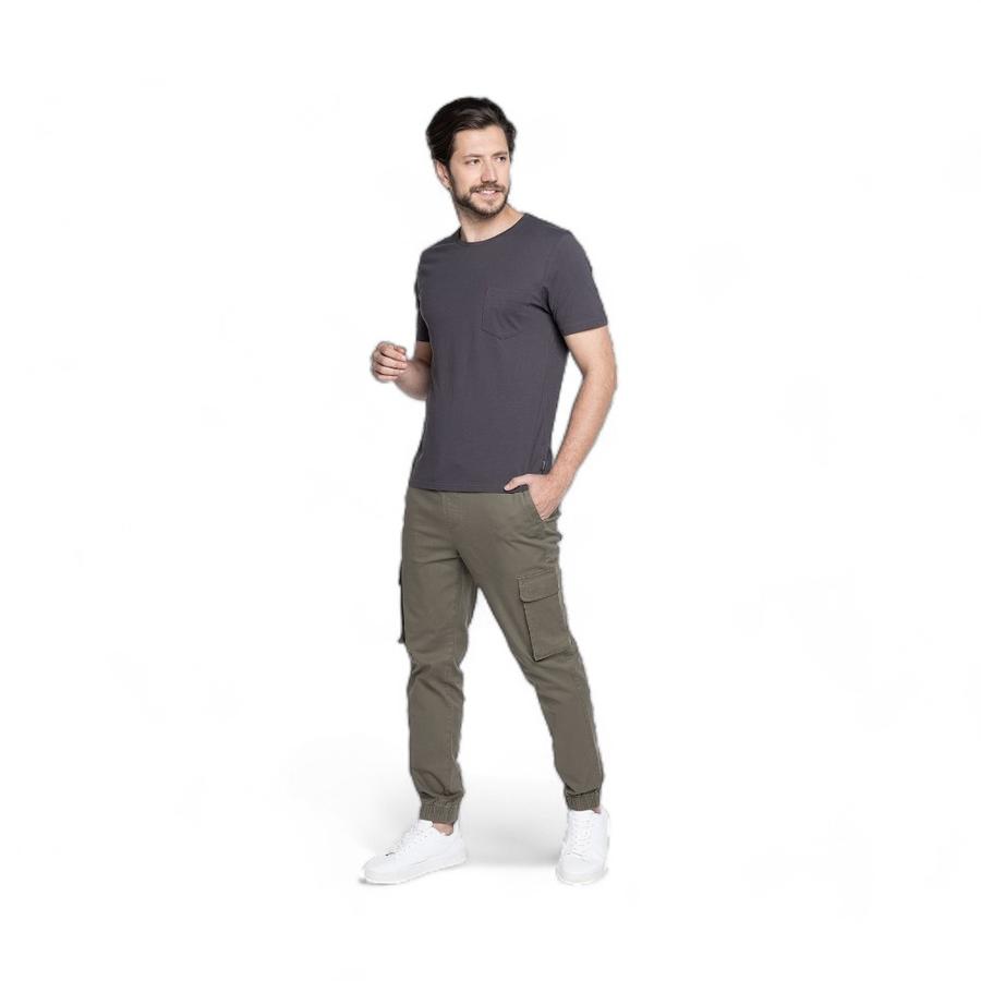 Polera Hombre Potros Lorenzo Manga Corta Gris