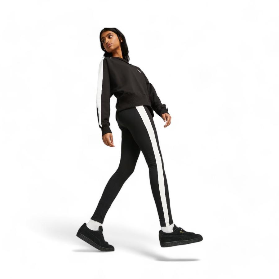 Calza Deportiva Mujer Iconic T7 Cintura Media Negro