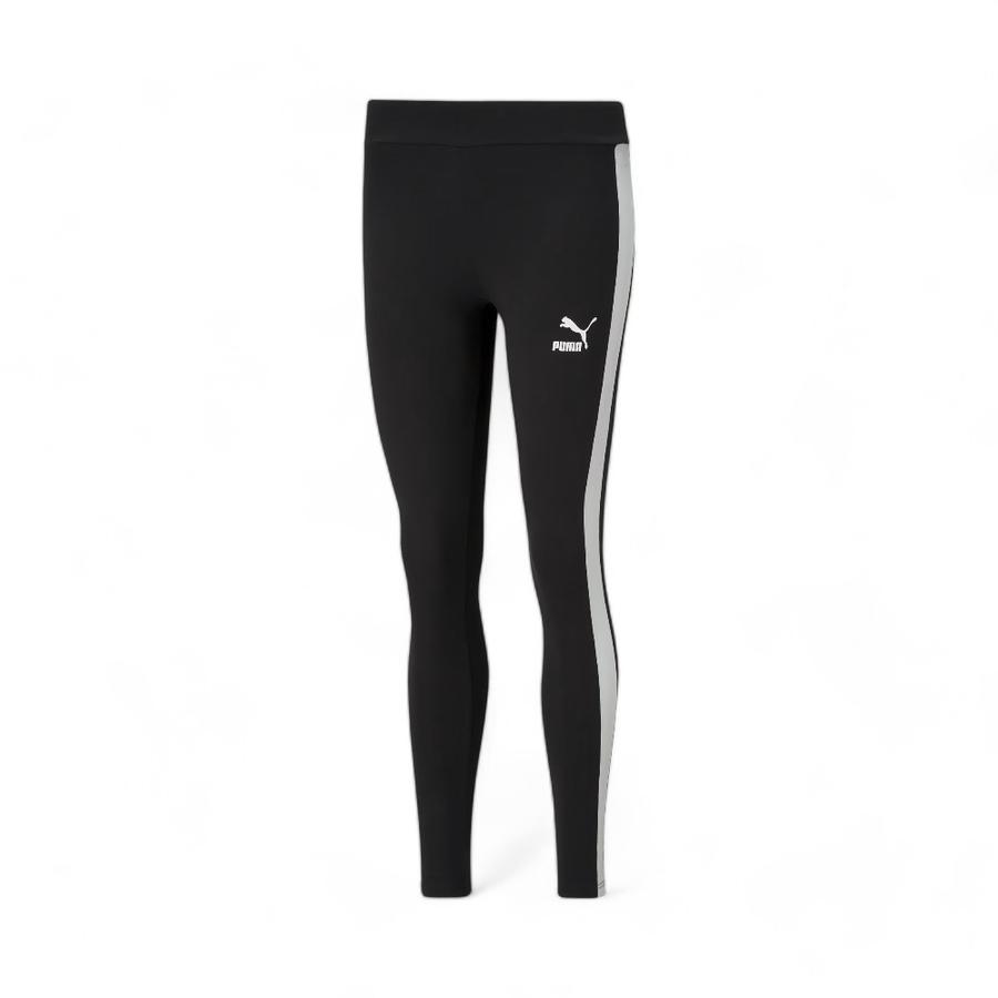 Calza Deportiva Mujer Iconic T7 Cintura Media Negro