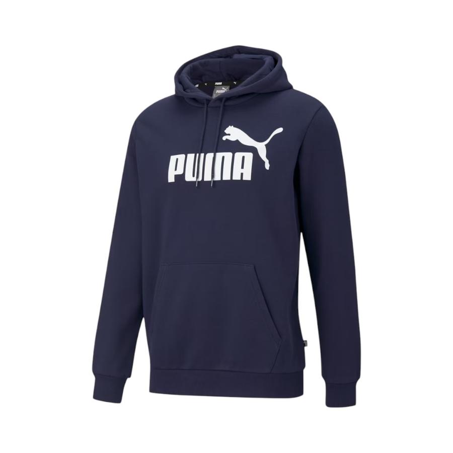 Polerón Hoodie Hombre Puma Big Logo Essentials Azul Marino