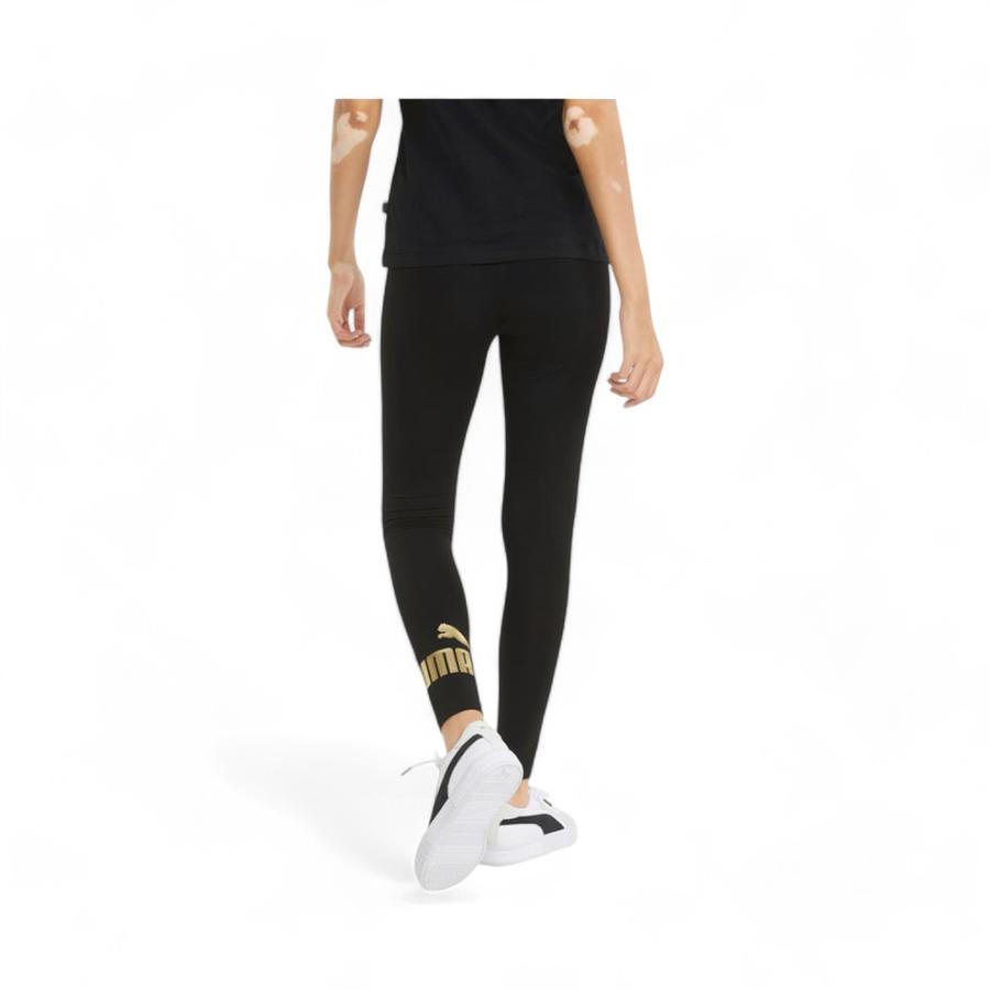 Calza Deportiva Mujer Puma Essentials Metallic Negro