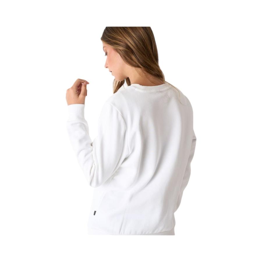 Poleron Mujer Puma Ess+ Metallic Logo Crew Fl Negro