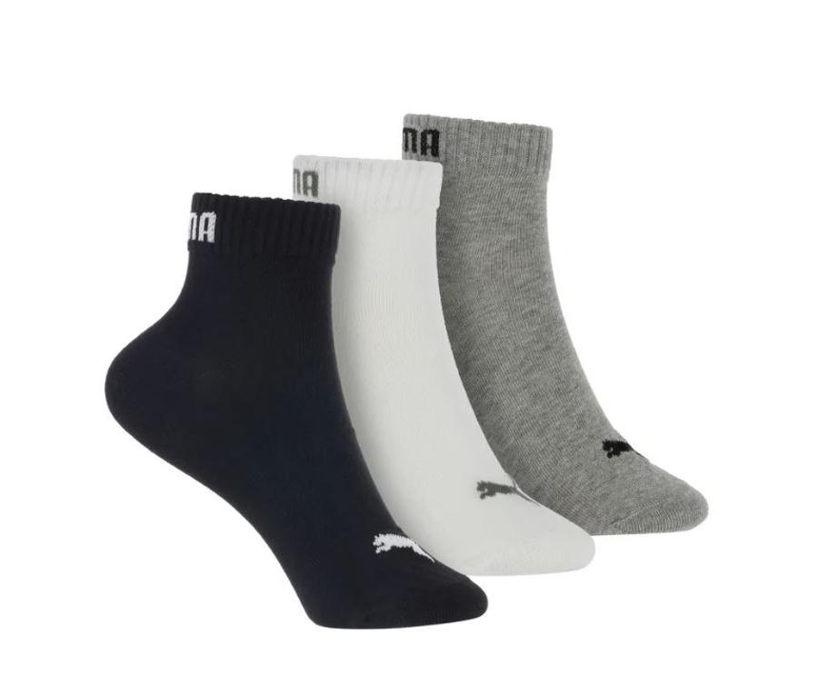 Pack 3 Calcetines Puma Quarter Plain Tobilleros Multicolor
