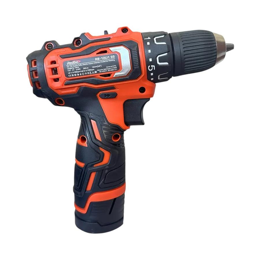 Taladro Inalámbrico Redbo 10Mm + 2 Baterías 2Ah + Cargador