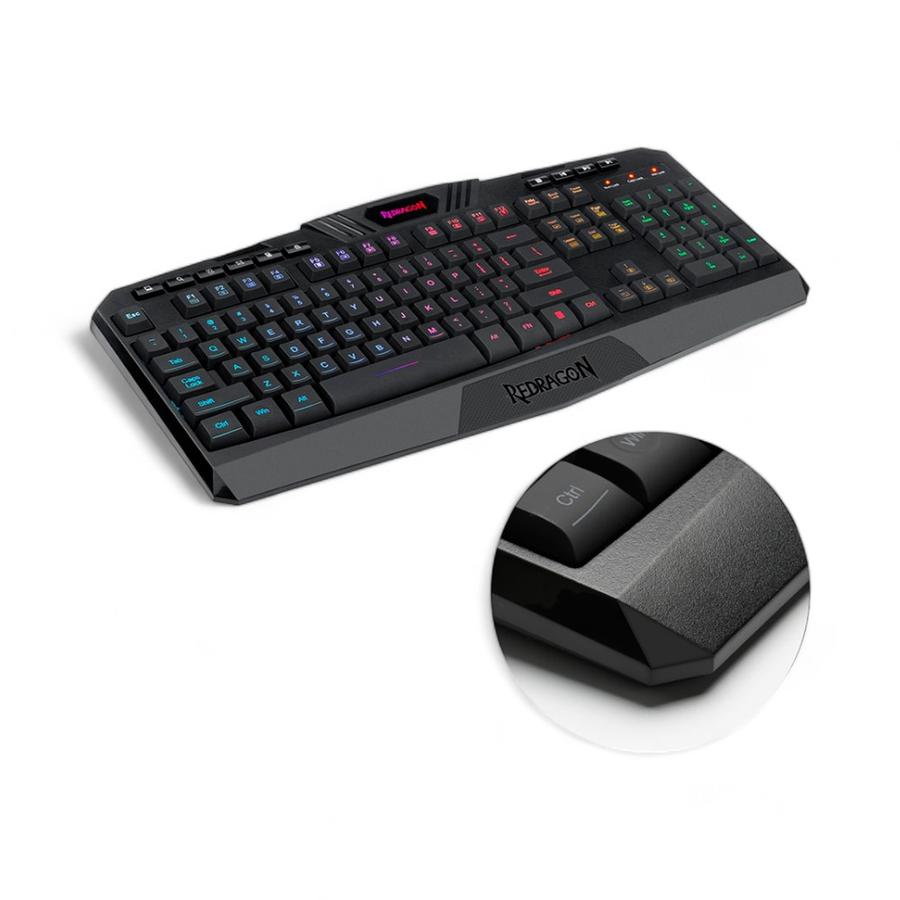 Kit Redragon Teclado+Mouse+Audifonos+Mousepad S101-BA Negro