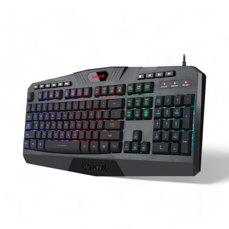Teclado Gamer Redragon Harpe Pro K503a RGB Membrana Negro