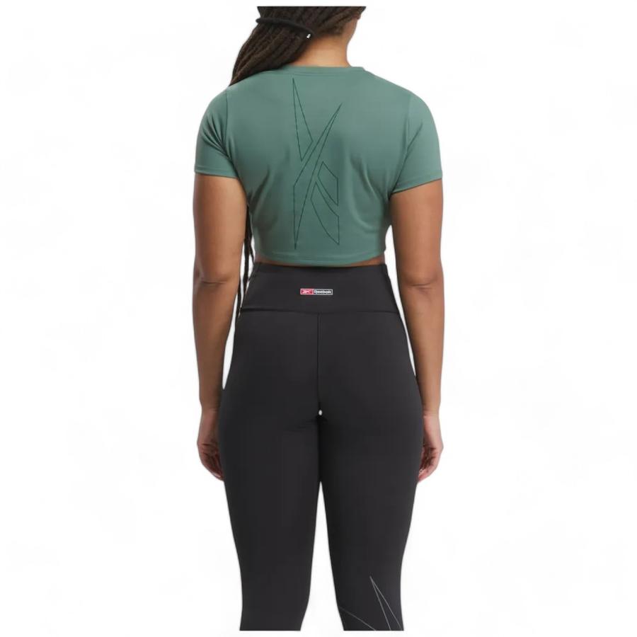 Polera Crop Training Mujer Reebok Lux Bold Verde