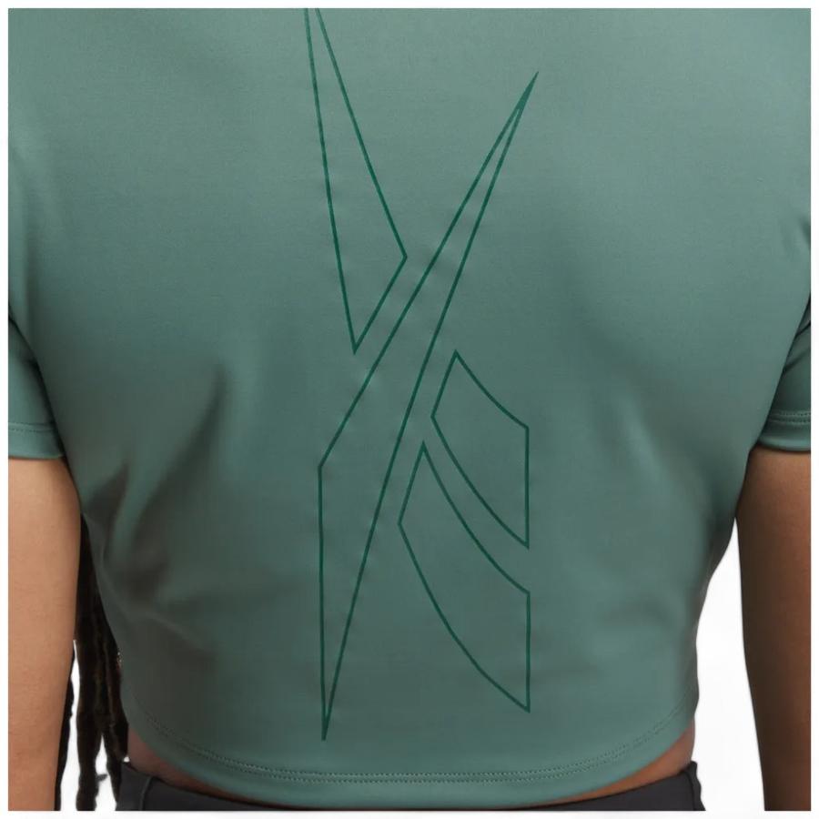 Polera Crop Training Mujer Reebok Lux Bold Verde