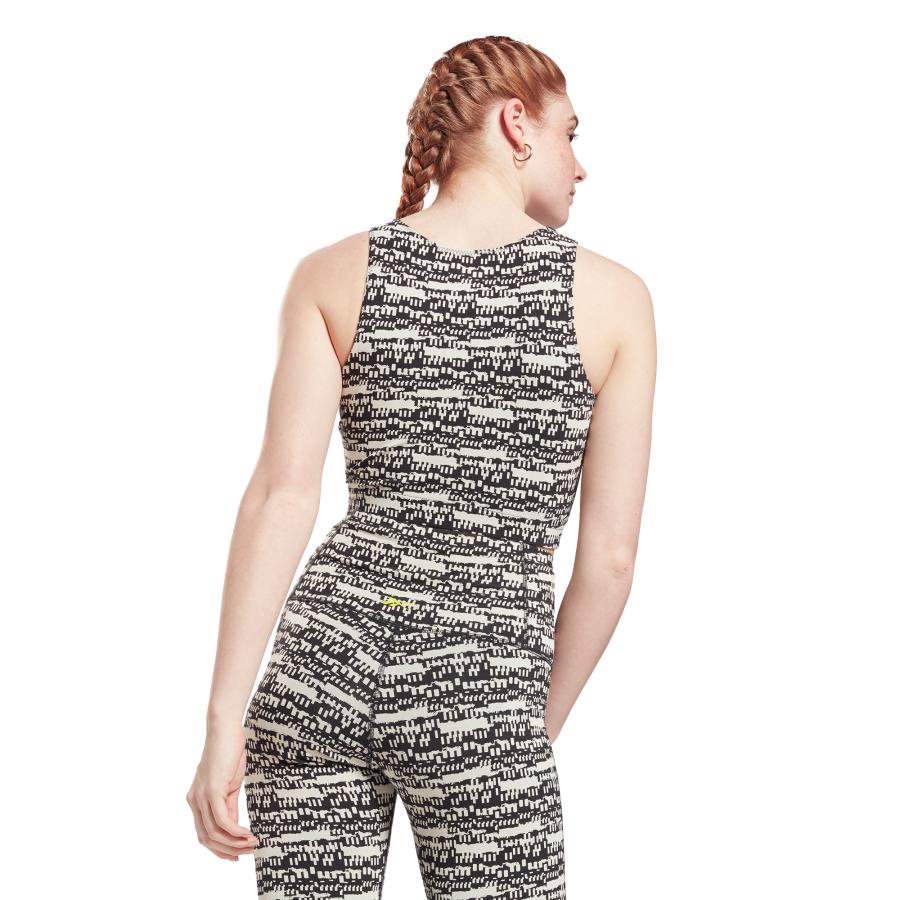 Polera Sin Mangas Mujer Reebok Myt Negro/blanco