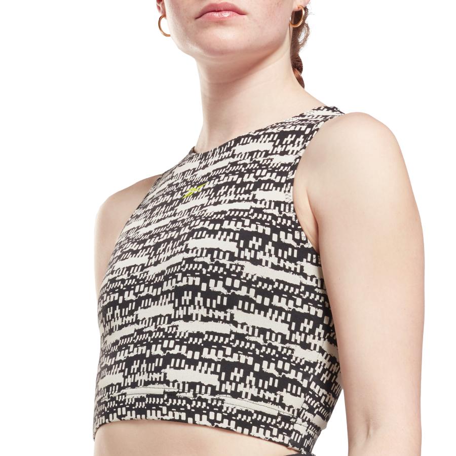 Polera Sin Mangas Mujer Reebok Myt Negro/blanco