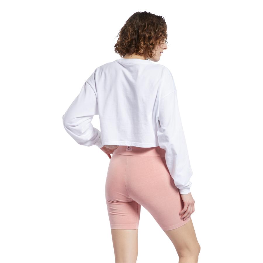 Polera Mujer Reebok Long Sleeve Shirt Blanco